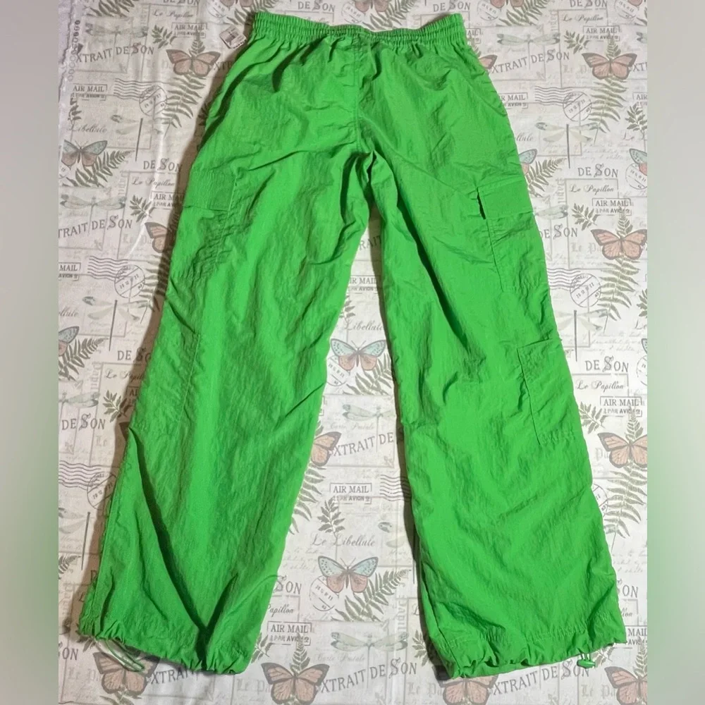Full Tilt lime green cargo pants flight‎ cargo nylon small